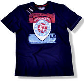 View Item Lambretta Squadra GP Series Mod T Shirt Navy Blue 